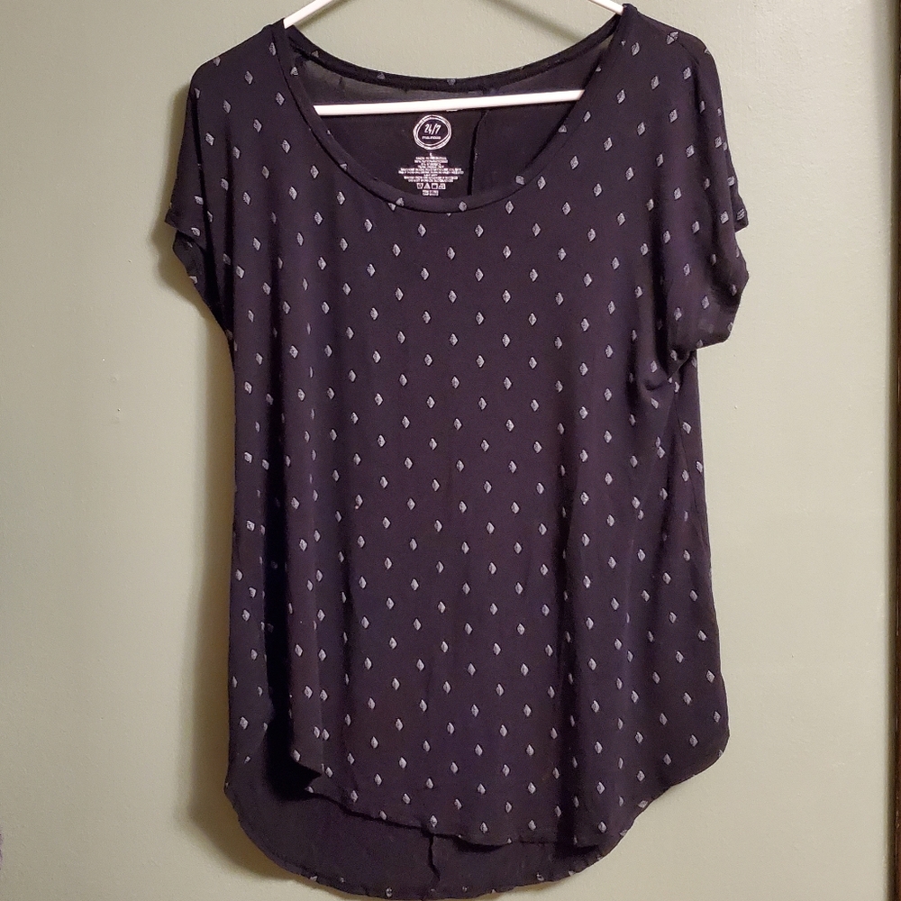 Maurices 24/7 Black Tunic Top